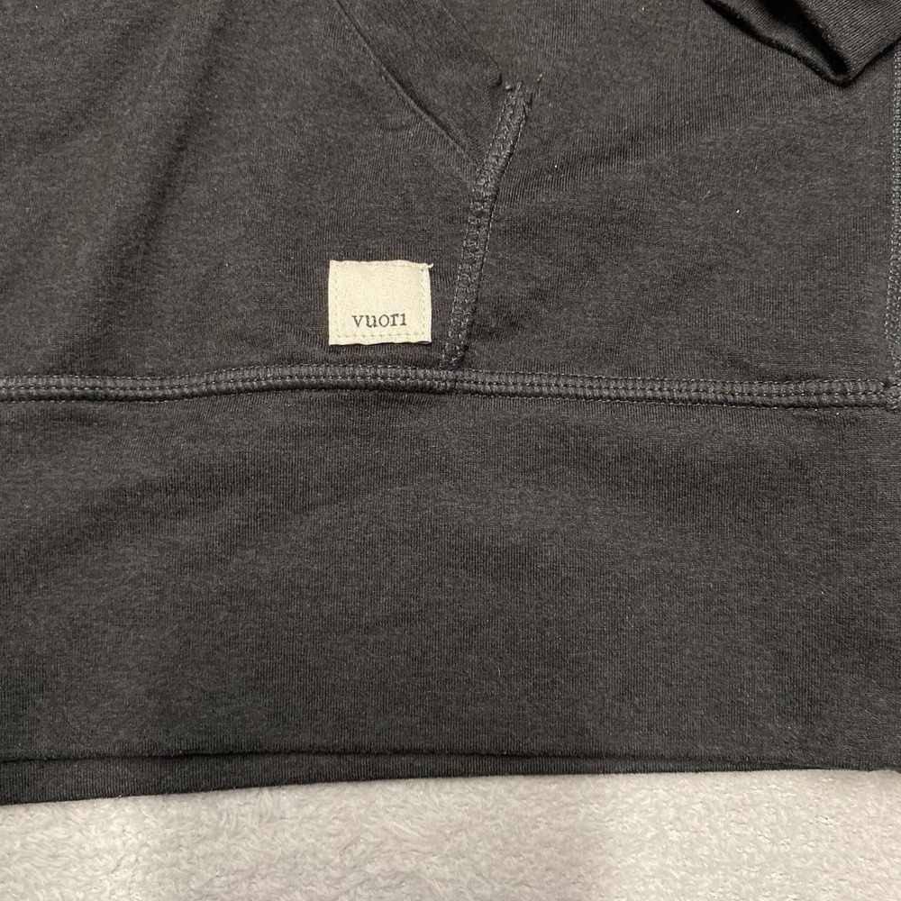 Vuori Ponto Performance Half Zip Hoodie Mens Large Black Active Athleisure Pocke - Picture 2 of 7